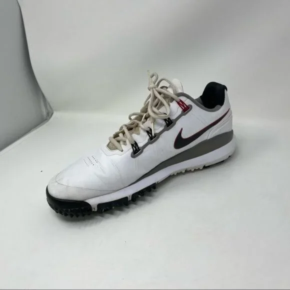 Nike Tiger Woods TW 2014 Volt 599416 -100 White Red Golf Shoes Cleat Sz 12 tW14